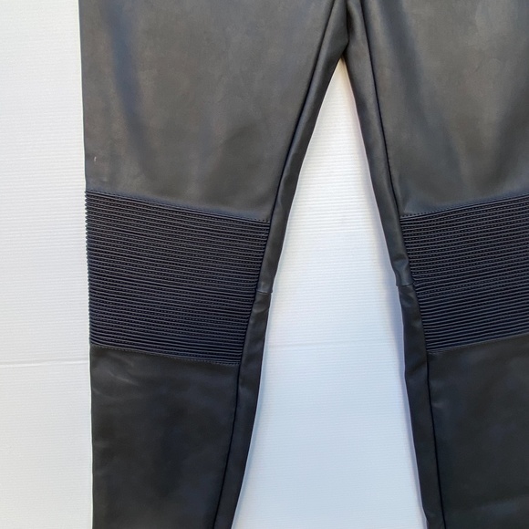 SPORTSGIRL Womens Size XS Dark Grey Faux Leather Look Biker Skinny Pants - Picture 4 of 14